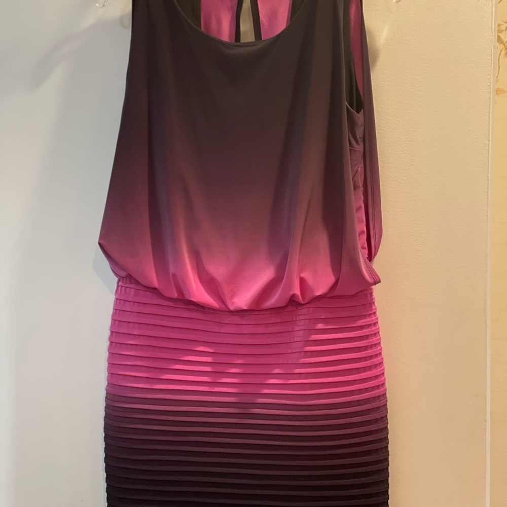 Gradient pink to dark purple Cocktail dress.
